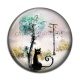 Cabochon Résine - chat noir