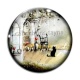 Cabochon Verre - chat noir