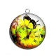 Pendentif Cabochon Argent - papillon Steampunk