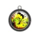 Pendentif Cabochon Argent - papillon Steampunk