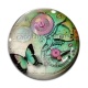 Cabochon Verre - papillon Steampunk