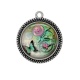 Pendentif Cabochon Argent - papillon Steampunk