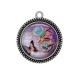 Pendentif Cabochon Argent - papillon Steampunk