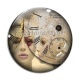 Cabochon Verre - femme Steampunk