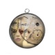 Pendentif Cabochon Argent - femme Steampunk