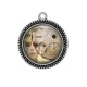 Pendentif Cabochon Argent - femme Steampunk