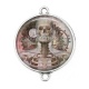 Connecteur Cabochon Argent - squelette Steampunk