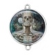 Connecteur Cabochon Argent - squelette Steampunk
