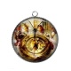 Pendentif Cabochon Argent - libellule Steampunk