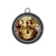Pendentif Cabochon Argent - libellule Steampunk