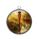Pendentif Cabochon Argent - libellule Steampunk