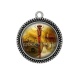 Pendentif Cabochon Argent - libellule Steampunk