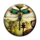 Cabochon Verre - libellule Steampunk