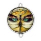 Connecteur Cabochon Argent - libellule Steampunk