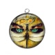Pendentif Cabochon Argent - libellule Steampunk