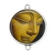 Connecteur Cabochon Argent - bouddha