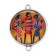 Connecteur Cabochon Argent - afrique
