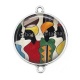 Connecteur Cabochon Argent - afrique