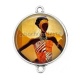 Connecteur Cabochon Argent - afrique