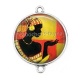 Connecteur Cabochon Argent - afrique