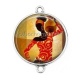 Connecteur Cabochon Argent - afrique