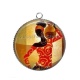 Pendentif Cabochon Argent - afrique