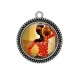Pendentif Cabochon Argent - afrique