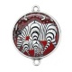 Connecteur Cabochon Argent - zébre