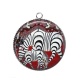 Pendentif Cabochon Argent - zébre