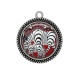 Pendentif Cabochon Argent - zébre