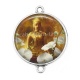 Connecteur Cabochon Argent - bouddha