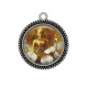 Pendentif Cabochon Argent - bouddha