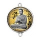 Connecteur Cabochon Argent - bouddha