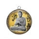 Pendentif Cabochon Argent - bouddha