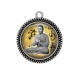 Pendentif Cabochon Argent - bouddha