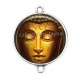 Connecteur Cabochon Argent - bouddha