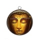 Pendentif Cabochon Argent - bouddha