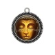 Pendentif Cabochon Argent - bouddha