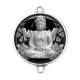 Connecteur Cabochon Argent - bouddha