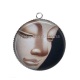 Pendentif Cabochon Argent - bouddha