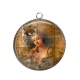 Pendentif Cabochon Argent - femme Antoinette
