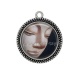 Pendentif Cabochon Argent - bouddha