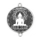 Connecteur Cabochon Argent - bouddha