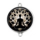 Connecteur Cabochon Argent - bouddha