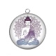 Pendentif Cabochon Argent - bouddha