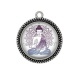 Pendentif Cabochon Argent - bouddha