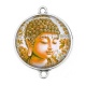 Connecteur Cabochon Argent - bouddha