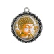 Pendentif Cabochon Argent - bouddha