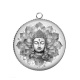 Pendentif Cabochon Argent - bouddha