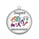 Pendentif Cabochon Argent - super menuisier